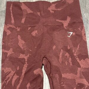 Gymshark Burgundy Camo Leggings